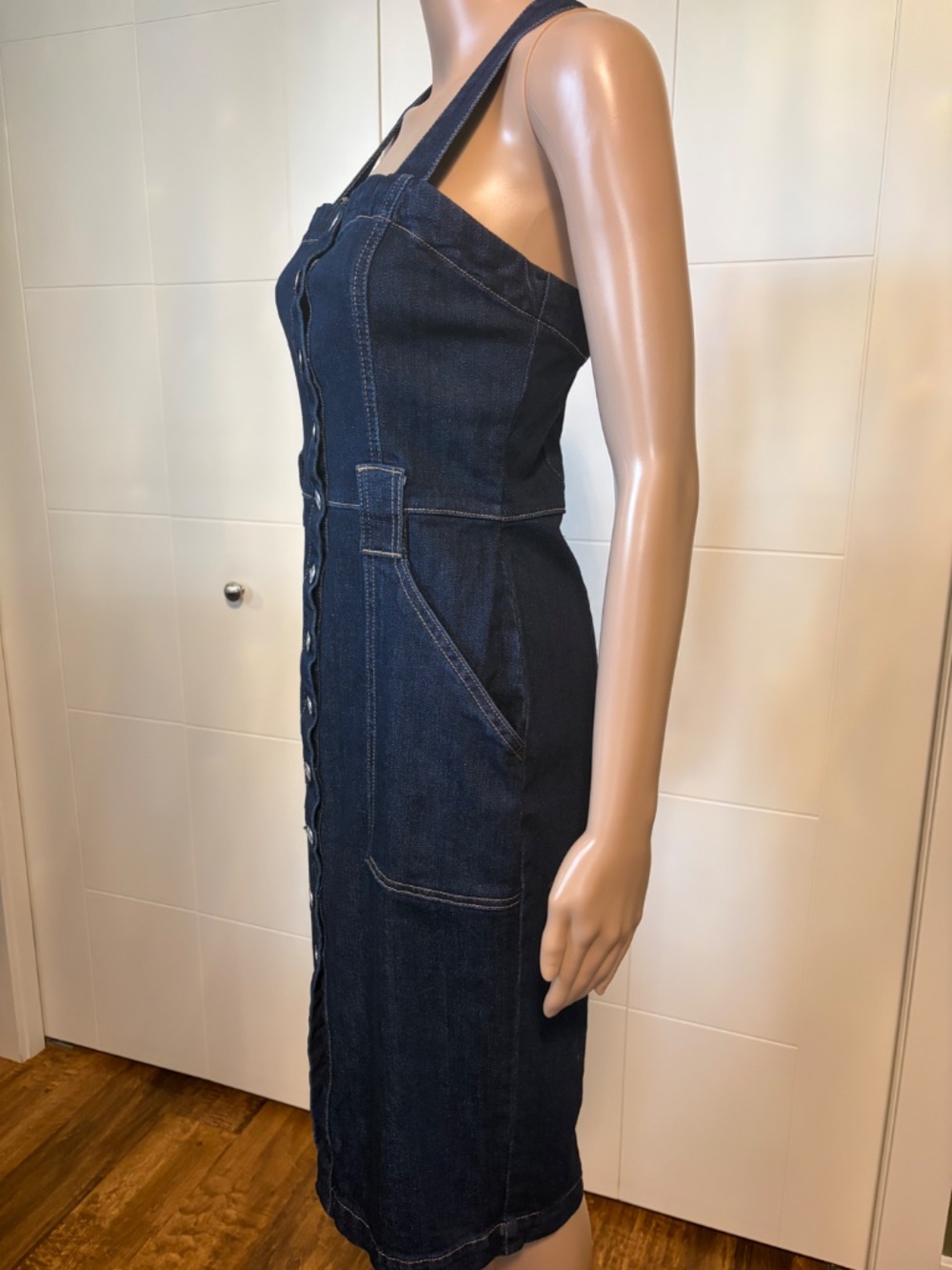 🌟 Dynamite Denim Button-Front Midi Dress 🌟 - Picture 4 of 10